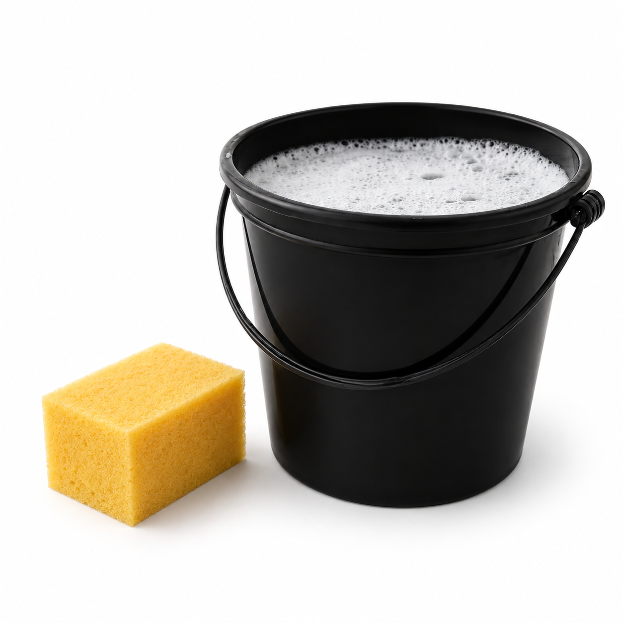 ShowroomFX detailing bucket filled with suds and wash sponge