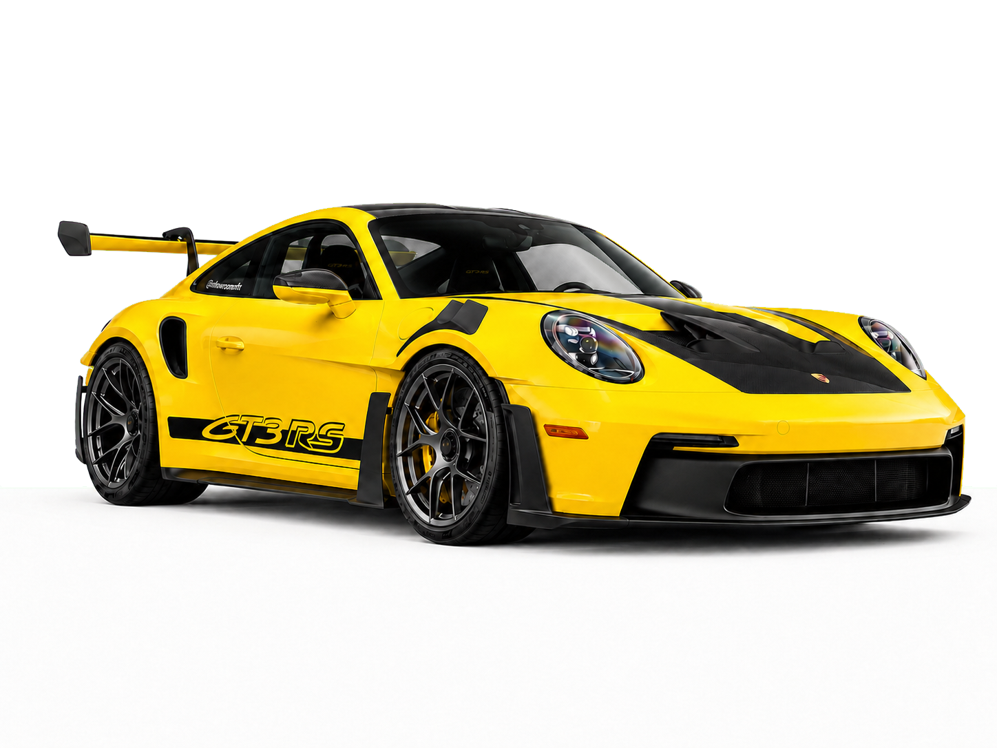 Yellow Porsche 911 GT3 RS prepared by ShowroomFX